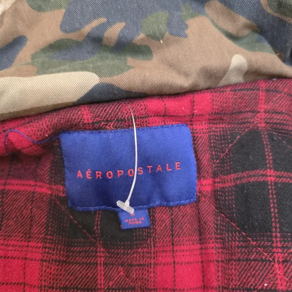 Aeropostale Warm Jacket Mens Camouflage  Size Large Hooded - Picture 5 of 11